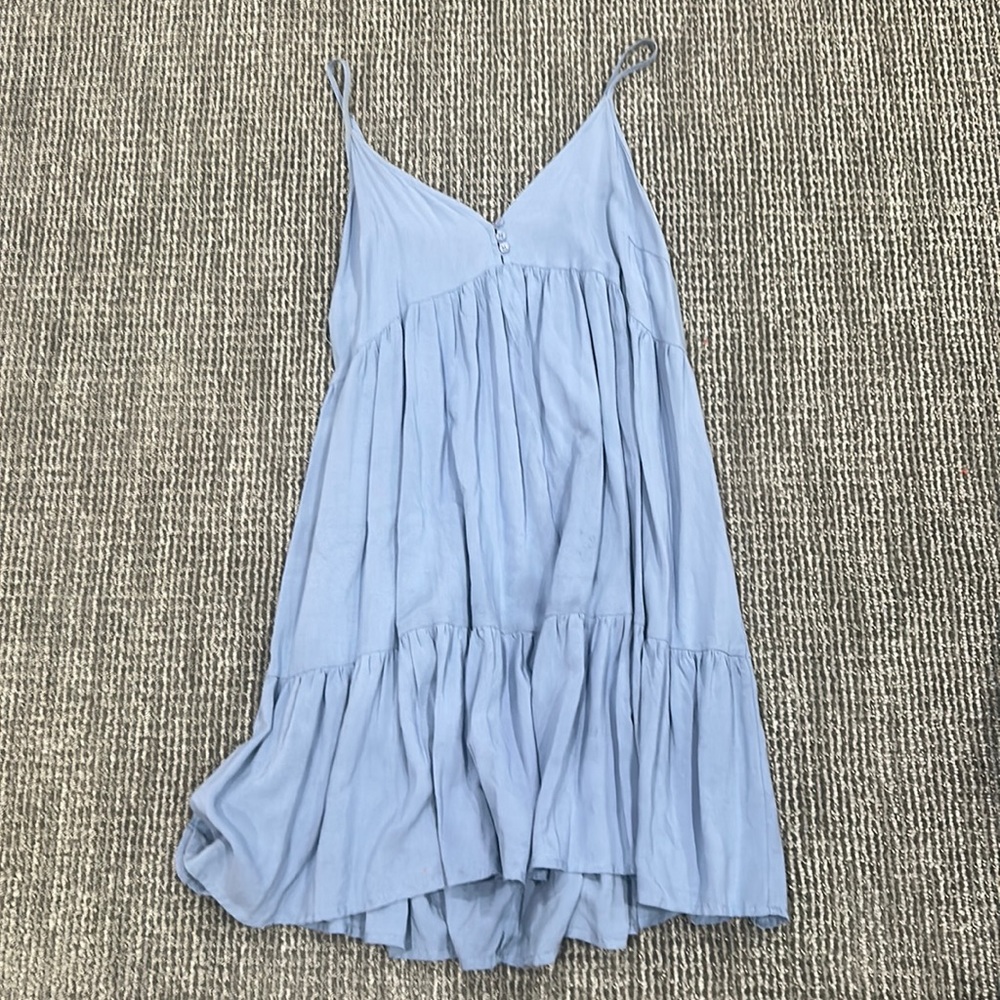 Blue sun dress v neck size small from LA Hearts